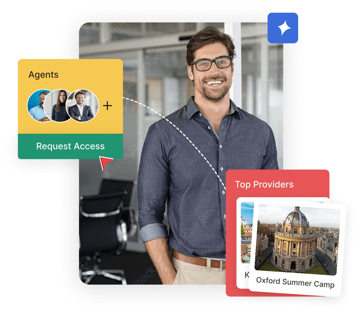 StudyMarket dashboard showing active agent connections and top providers